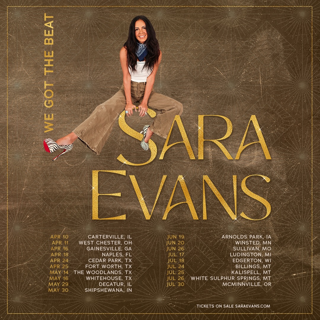 Sara Evans We Got The Beat Tour Poster 2026